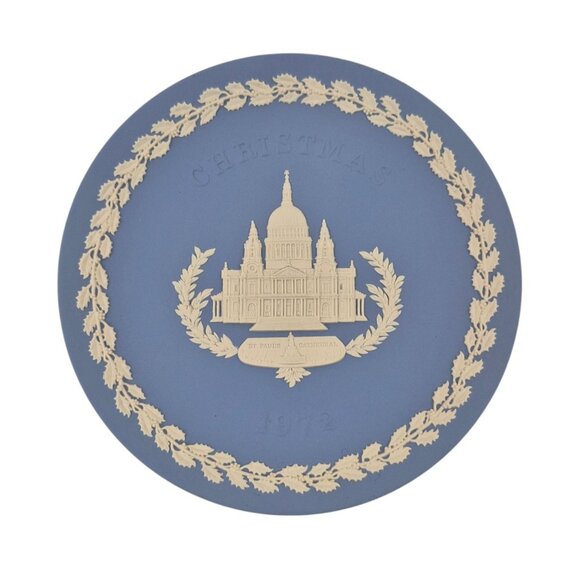 Wedgwood Other - Wedgwood Christmas Collector Plate St Pauls Cathedral Blue Jasperware 1972